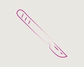 Bisturiu unghiular pentru îndepărtarea chirurgicală a varicelor pictogramă