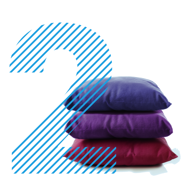 Reprezentarea ridicării picioarelor cu o stivă de perne ca tratament pentru accelerarea vindecării hematoamelor