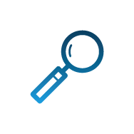 Lupa pentru a căuta cauzele insufficienței venoase pictogramă