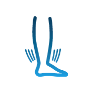 Pictogramă picior cu insuficiență venoasă